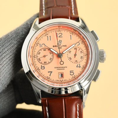 BREITLING 1884 Best Edition with 7750 Movement Red Cowhide Watch Strap 42mm Watch